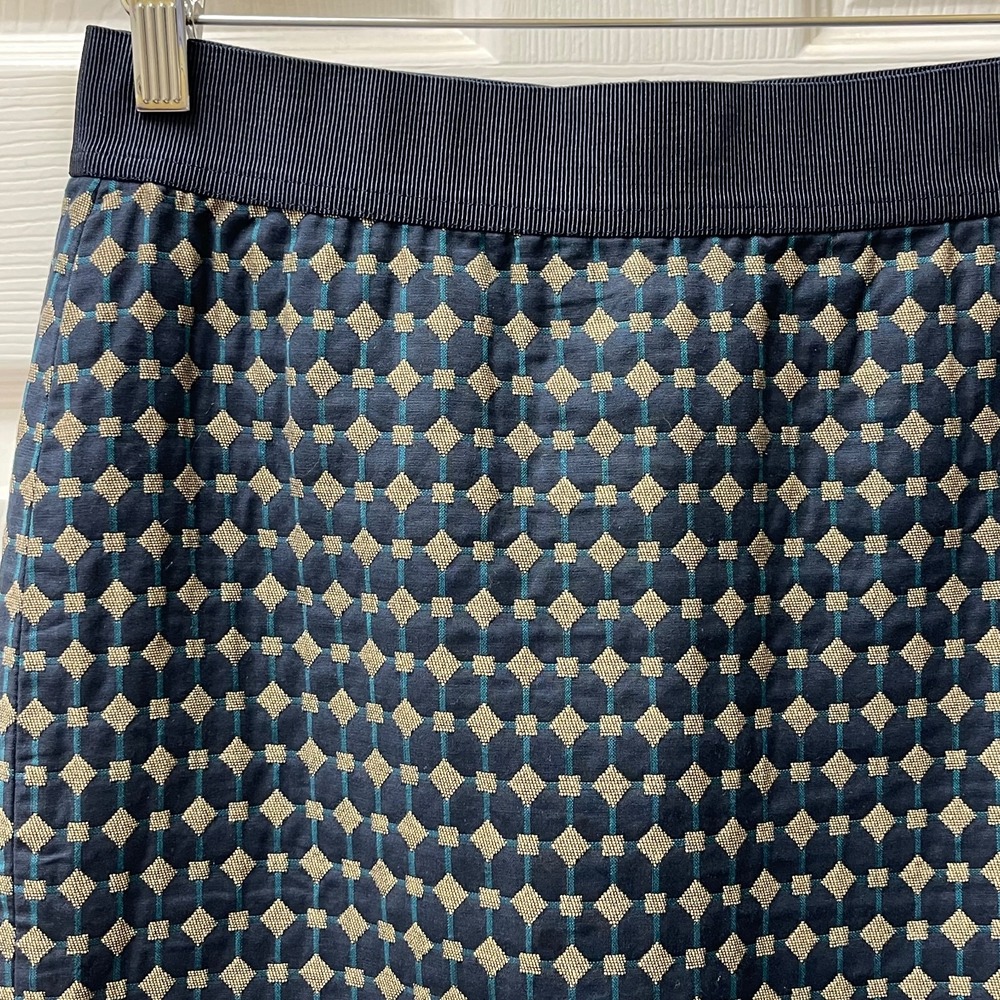 Ann Taylor Women's Size 4 Cotton/Stretch Geo Print Lined Pencil Mini Skirt